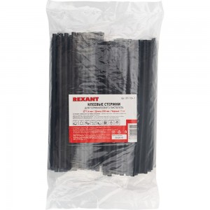 Клеевые стержни (1 кг; 7.4 мм; 200 мм) черные REXANT 09-1104-1