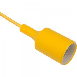 Патрон REXANT E27 силиконовый со шнуром 1 м желтый 11-8889