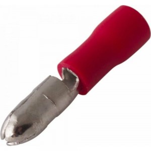 Штекерный разъем REXANT, изолированный, штекер 4 мм, 0.5-1.5 мм.кв, красный 100 шт 08-0511