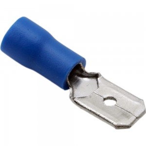 Клемма REXANT плоская изолированная штекер 6.3 мм 1.5-2.5 кв.мм синяя 08-0333