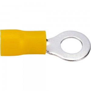 Кольцевой изолированный наконечник REXANT, диам. 6.5 мм, 4-6 кв.мм, желтый 08-0053