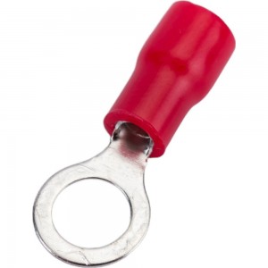 Кольцевой наконечник REXANT, изолированный, диам. 5.3 мм, 0.5-1.5 кв.мм, красный 08-0014