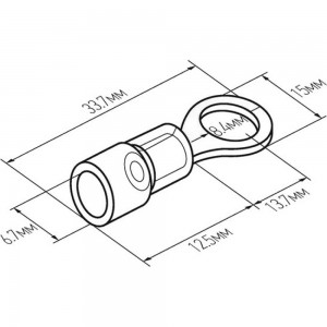 Кольцевой изолированный термоусаживаемый наконечник REXANT диаметр 8.4мм 4-6кв.мм желтый, 100 шт 08-0059