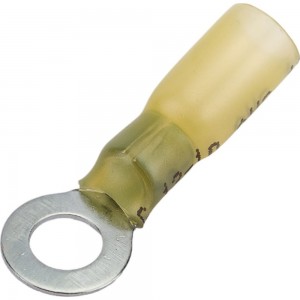 Кольцевой изолированный термоусаживаемый наконечник REXANT диаметр 6.5мм 4-6кв.мм желтый, 100 шт 08-0058