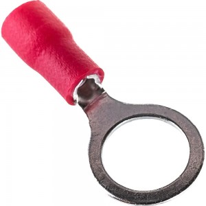 Кольцевой изолированный наконечник REXANT, диам. 8.4 мм, 0.5-1.5 кв.мм, красный 08-0016