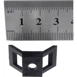 Площадка для крепления стяжки REXANT ПС-2 29x15 мм, черная, упаковка 100 шт. 07-2105