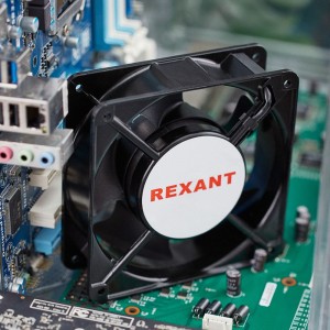 Осевой вентилятор для охлаждения REXANT RX 120х120х38 мм 220 В клеммы 72-6121