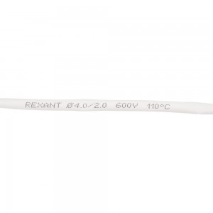 Термоусаживаемая трубка REXANT 4,0/2,0 мм белая, ролик 2,44 м 29-0011