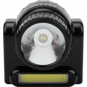 Налобный светодиодный аккумуляторный фонарь REXANT 2 в 1, зарядка от сети 220 В 75-719
