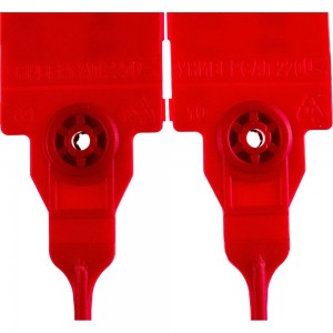 Номерная пломба для опечатывания REXANT пластиковая 220 мм красная 50 шт 07-6111