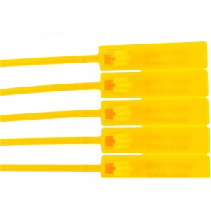 Номерная пломба для опечатывания REXANT пластиковая 255 мм желтая 50 шт 07-6122
