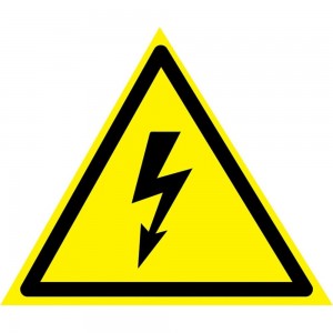 Наклейка знак электробезопасности REXANT Опасность поражения электротоком 160x160x160 мм 5 шт 56-0006-5