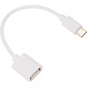Кабель OTG Type-C - USB,REXANT 2,4A, 1м белый 18-1180