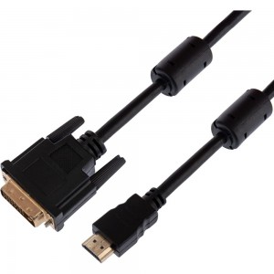 Кабель REXANT HDMI - DVI-D с фильтрами 3 м Gold 17-6305