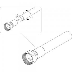 F-разъем REXANT RG-6, SAT, с резиновым уплотнителем 100 шт 05-4005