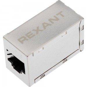 Проходной экранированный адаптер REXANT RJ-45(8P-8C), FTP категория 6, гнездо-гнездо 03-0109