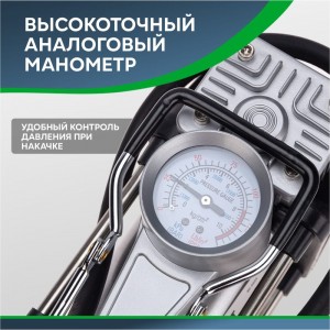 Автомобильный усиленный двухпоршневой компрессор REXANT в кейсе, с набором инструментов, 60 л/мин, 10 атм 80-0524