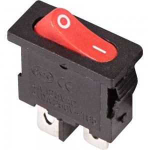Клавишный выключатель REXANT 250v 6а (2с) on-off красный mini (rwb-103, sc-766, mrs-101-5) 36-2051