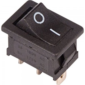 Клавишный переключатель REXANT 250v 6а (3с) on-on черный mini (rwb-202, sc-768) 36-2130