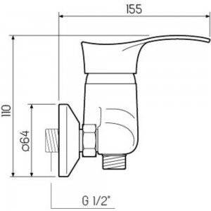 Смеситель для душа РМС SL86-003 