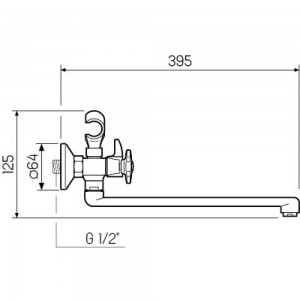 Смеситель для ванны РМС SL115-140E 