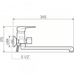 Смеситель для ванны РМС SL55-006E 