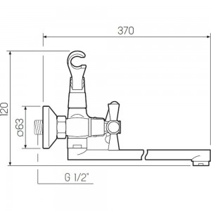 Смеситель для ванны РМС SL138-143P 