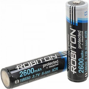 Аккумулятор ROBITON 2.6/Li18650 с защитой bulk 12383