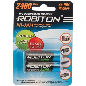 Аккумулятор ROBITON RTU2400MHAA-2 BL2 (2шт) 9791