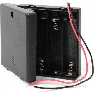 Отсек для элементов питания Robiton Bh4xAA/switch с выключателем и двумя проводами PH1 13127