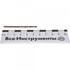 Сверло по металлу (10 шт; 2.5 мм; HSS-Co; пластиковый футляр) ROCKFORCE RF-DSP25H