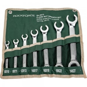 Набор разрезных ключей ROCKFORCE 7пр на полотне RF-5075