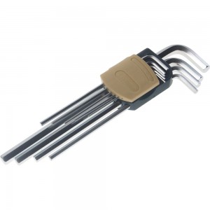 Набор 6-гранных Г-образных ключей ROCKFORCE 9 пр. в пластиковом держателе RF-5093XLS
