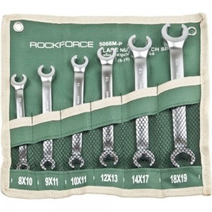 Набор разрезных ключей ROCKFORCE 6 предметов, на полотне RF-5066M-P
