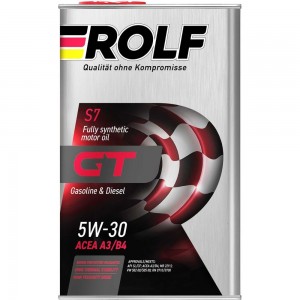 Моторное масло Rolf GT синтетическое, SAE 5W-30, ACEA A3/B4, 1 л 322619