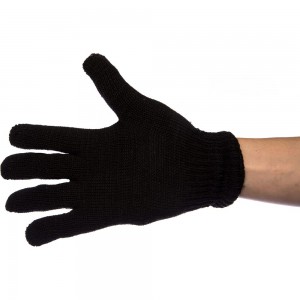 Вязанные утепленные перчатки РОС полушерстяные, двойной вязки, р-р 20 12500