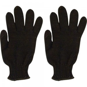 Вязанные утепленные перчатки РОС полушерстяные, двойной вязки, р-р 20 12500