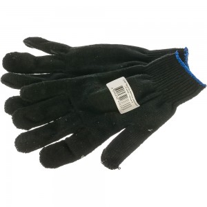 Вязаные утепленные перчатки РОС черные 12496