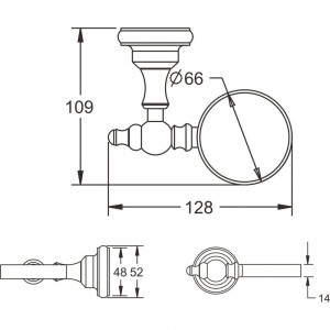 Керамическая мыльница ROSE RG1103Q 