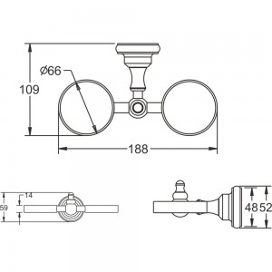 Двойной подстаканник ROSE RG1122Q 