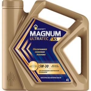 Моторное масло РОСНЕФТЬ Magnum Ultratec A5 5W-30 SL-CF синт. кан. 4 40816542