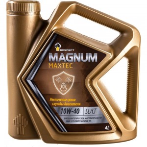 Моторное масло РОСНЕФТЬ Magnum Maxtec 10W-40 SL-CF п-синт. кан. 4 л 40814742