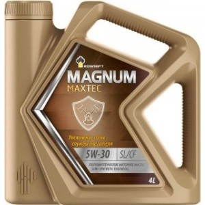 Полусинтетическое моторное масло Роснефть Magnum Maxtec 5W-30 SL-CF канистра 4 л 40814842