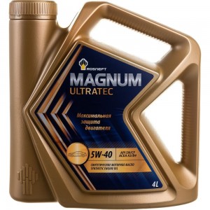 Моторное масло РОСНЕФТЬ Magnum Ultratec 5W-40 SN-CF синт. кан. 4 л 40815442