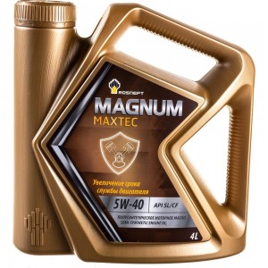 Моторное масло РОСНЕФТЬ Magnum Maxtec 5W-40 SL-CF п-синт. кан. 4 л 40814642