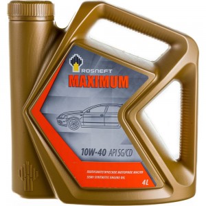 Моторное масло РОСНЕФТЬ Maximum 10W-40 SG-CD п-синт. кан. 4 л 40814342