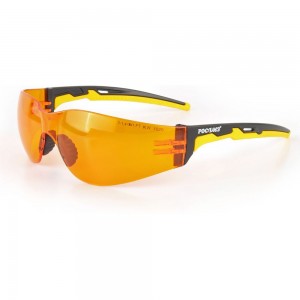 Защитные открытые очки с мягким носоупором РОСОМЗ о15 hammer active strong glass светло-оранжевые 11550-5