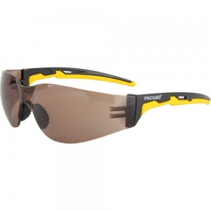 Защитные открытые очки с мягким носоупором РОСОМЗ о15 hammer active strong glass коричневые 11501-5