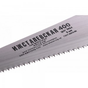 Ножовка по дереву Россия 400 мм, шаг зубьев 5 мм, пластиковая рукоятка 23162