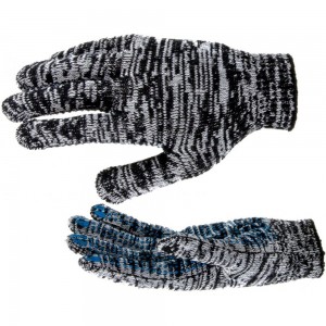 Трикотажные перчатки Россия, меланж, ПВХ-покрытие Точка, 10 класс 67789